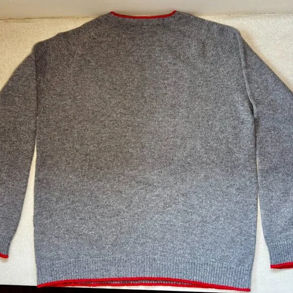 Golden Goose Deluxe Brand Men’s Wool Sweater – Gray with Red Trim (Size XL) - Picture 2 of 8